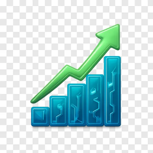 AI Stock Growth And Financial Chart PNG