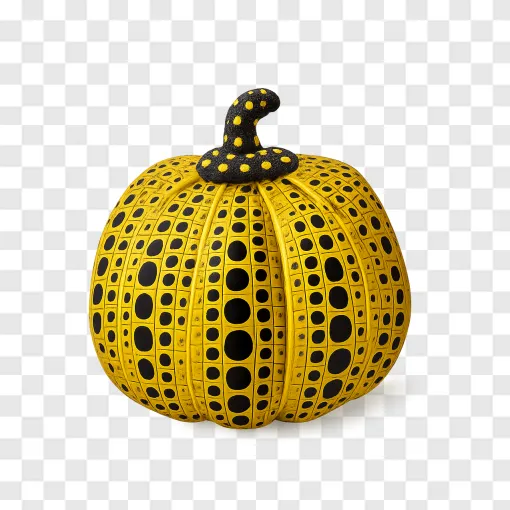 Yayoi Kusama Inspired Polka Dot Pumpkin PNG