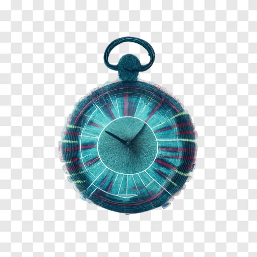 Time Glitch PNG: Futuristic Physics Concept Graphic