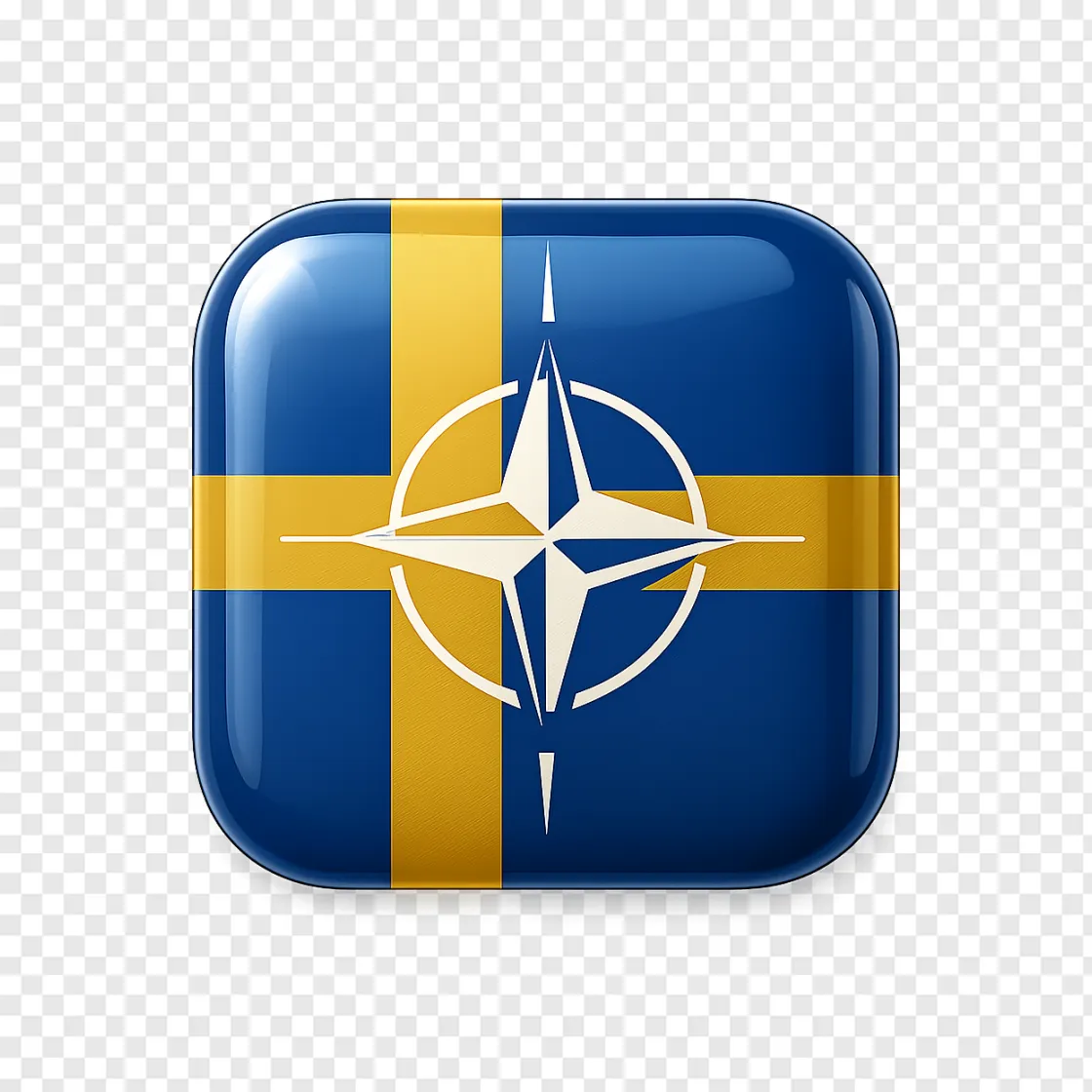 Sweden NATO Flag PNG Image With Transparent Background