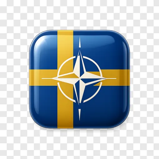 Sweden NATO Flag PNG Image With Transparent Background