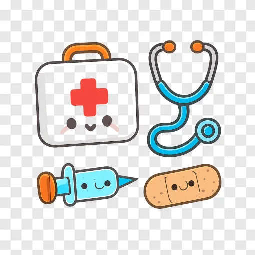 Cute Veterinary Kit PNG Transparent Image