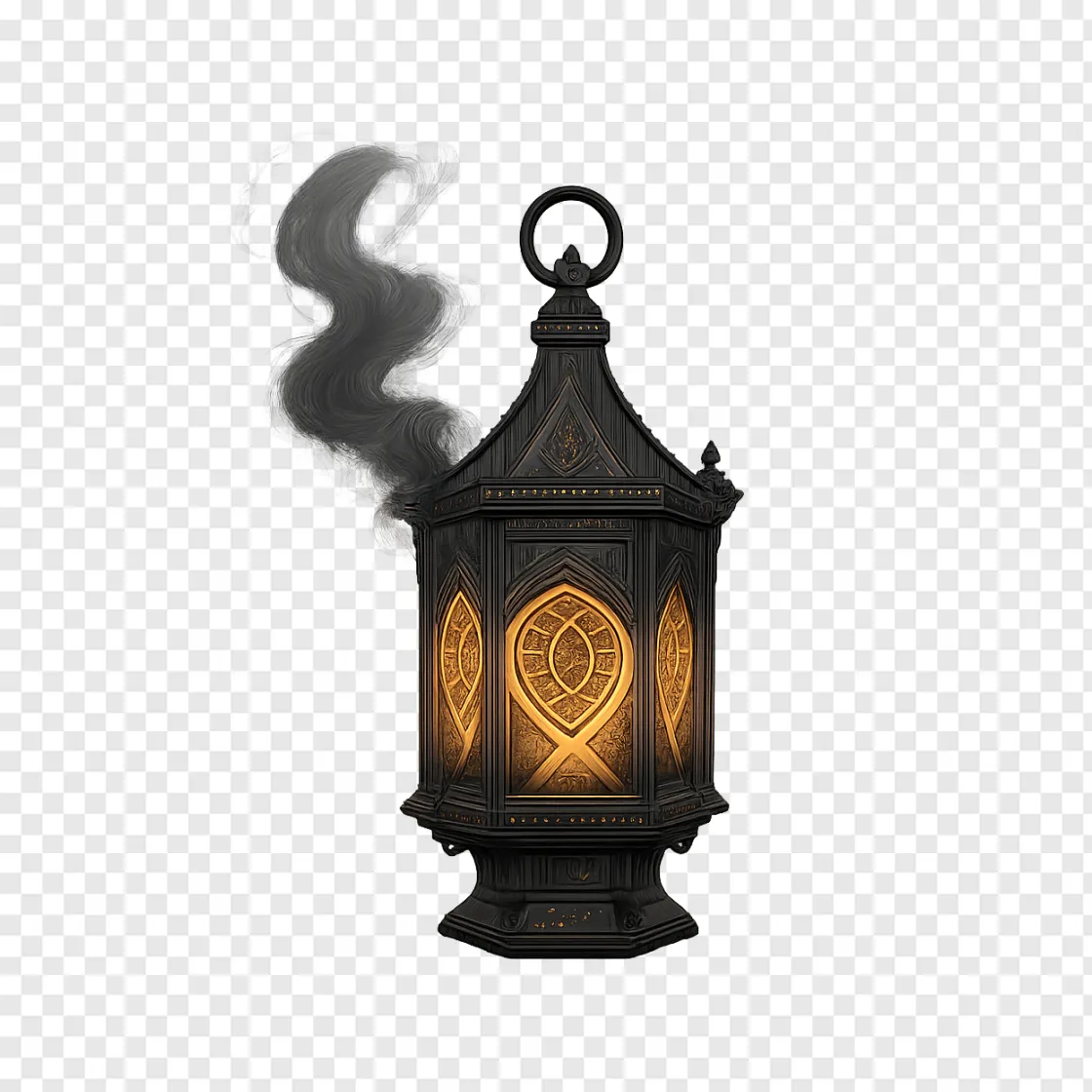 Gothic Occult Lantern PNG Game Asset