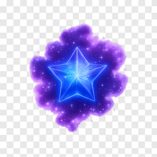 Cosmic Star And Nebula PNG Game Asset