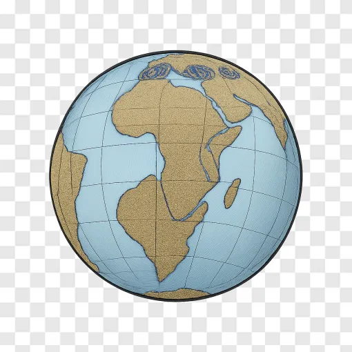 Gondwana Supercontinent PNG Graphic For Education