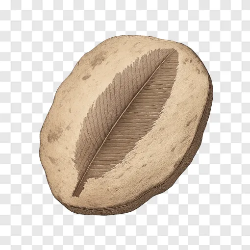 Fossil Feather PNG Transparent Image