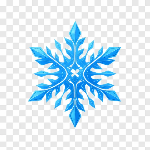 Genshin Impact Frost Snowflake PNG Asset