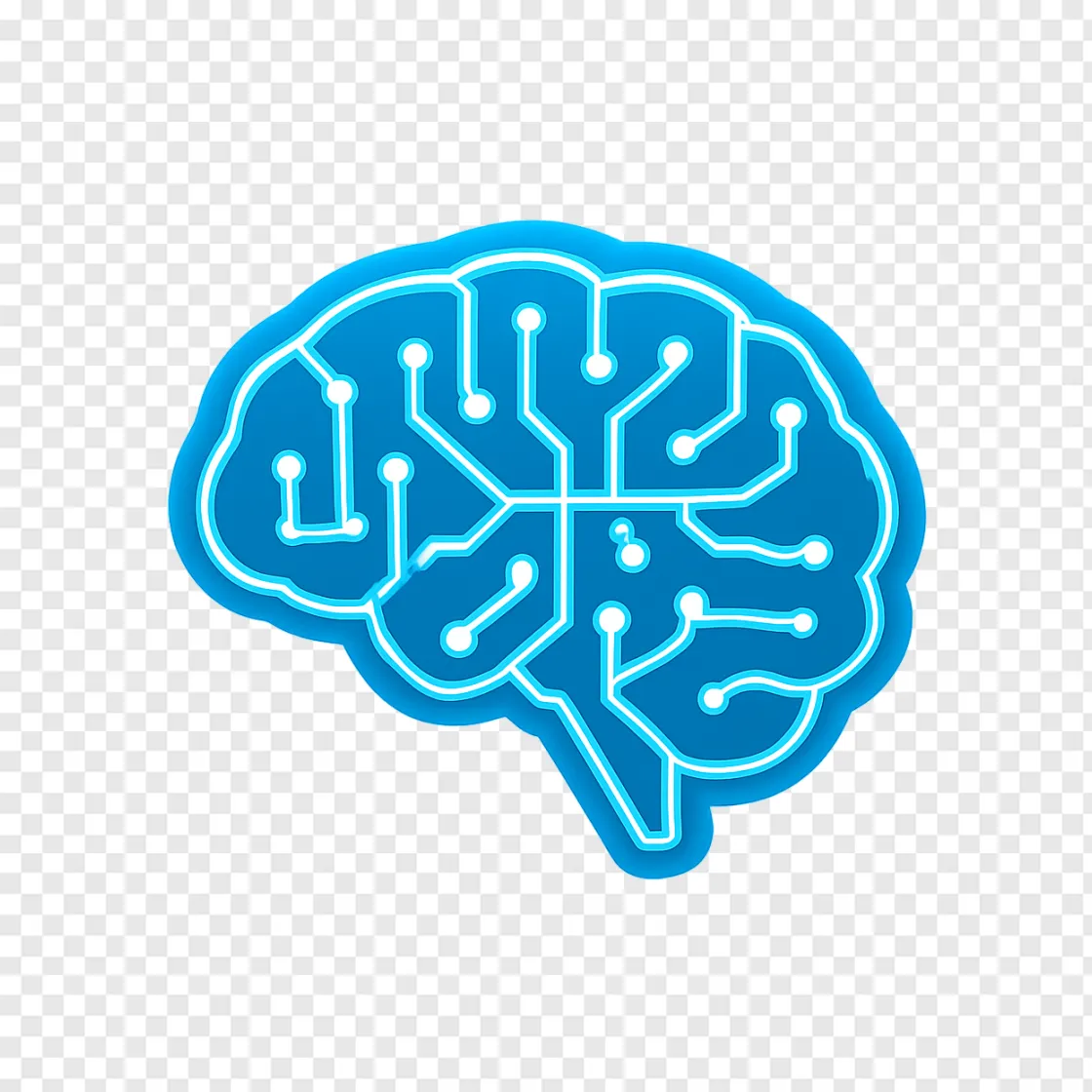 Artificial Intelligence Brain PNG Transparent Image