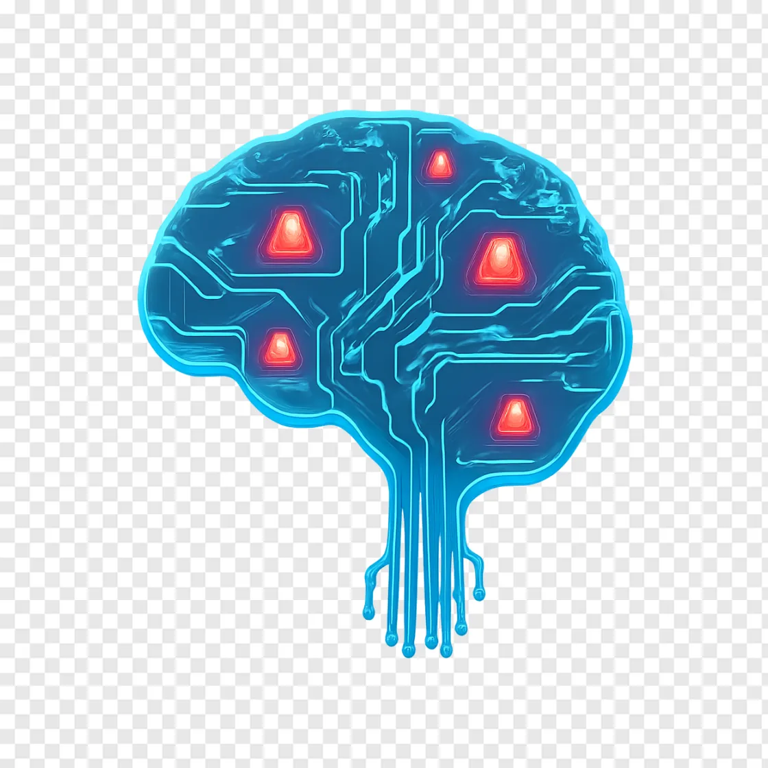 Artificial Intelligence Brain PNG Transparent Image