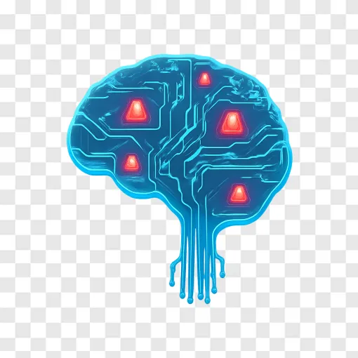 Artificial Intelligence Brain PNG Transparent Image