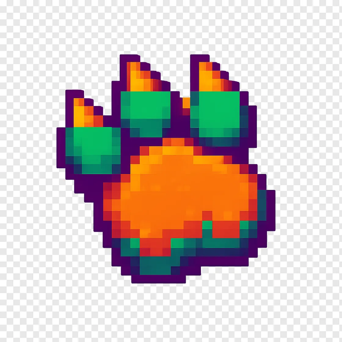 Minecraft Monster Footprint PNG Image