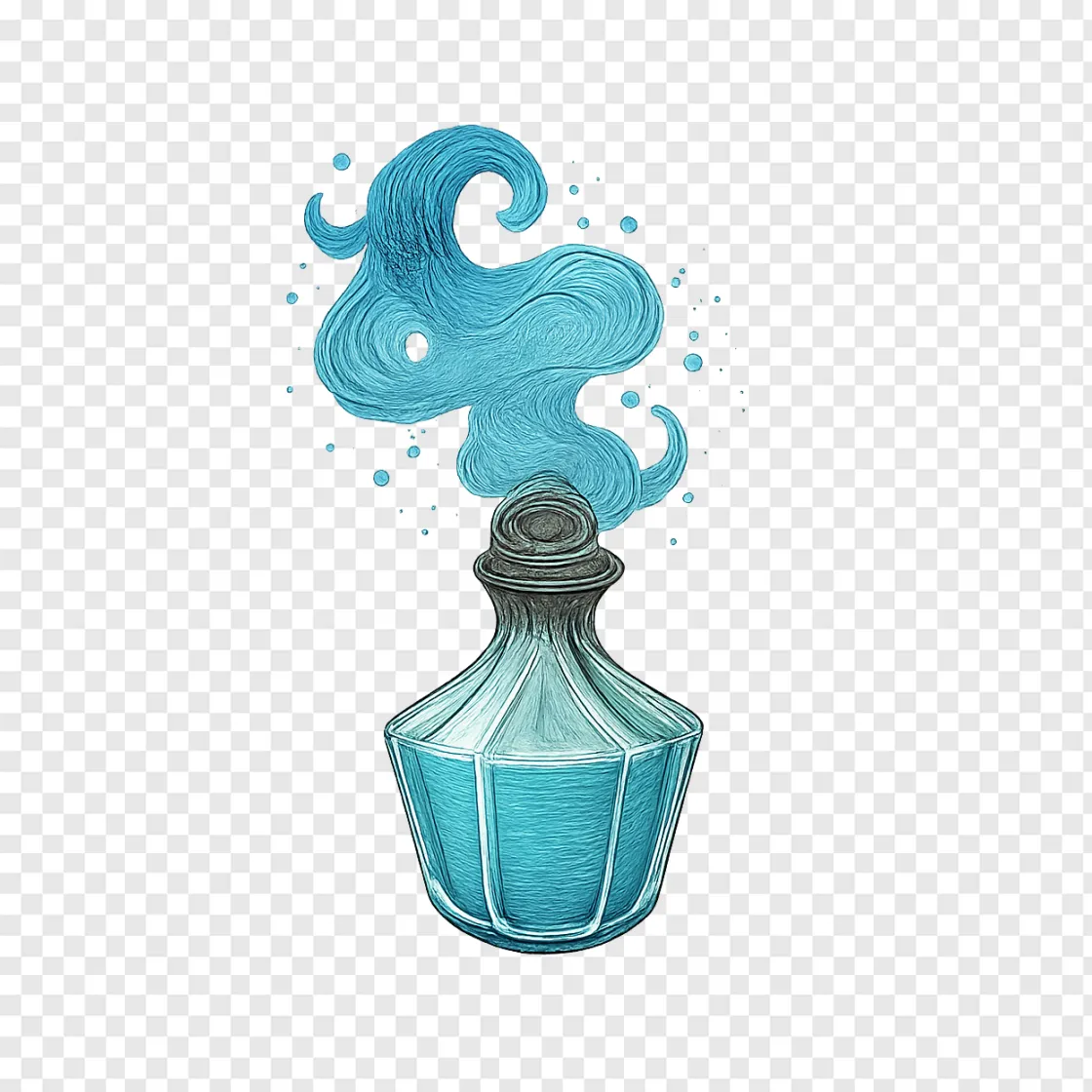 Practical Magic Potion Bottle PNG For Witchy Crafts