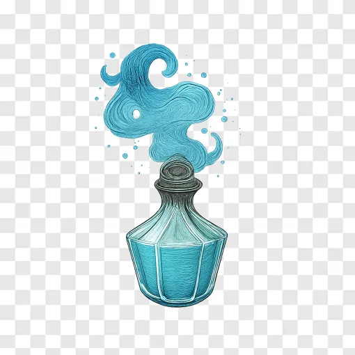 Practical Magic Potion Bottle PNG For Witchy Crafts