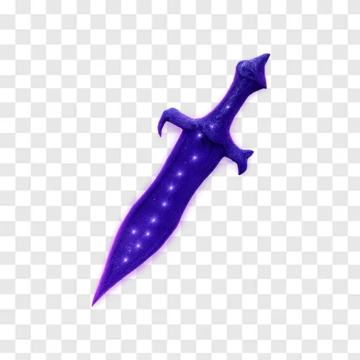 Mystical Void Dagger PNG - Fantasy Weapon Transparent Image