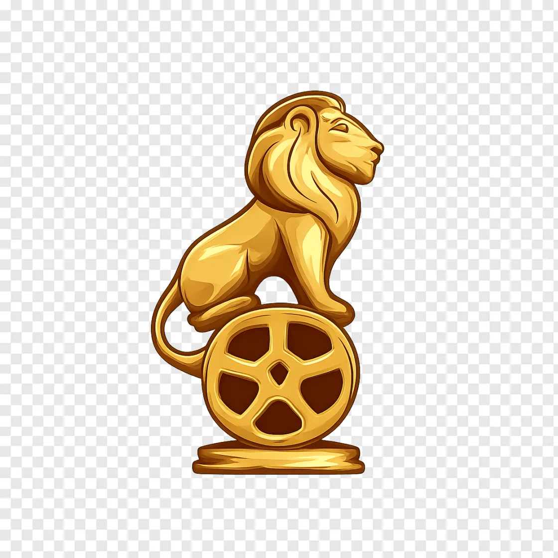 Golden Lion Film Award PNG Transparent Background