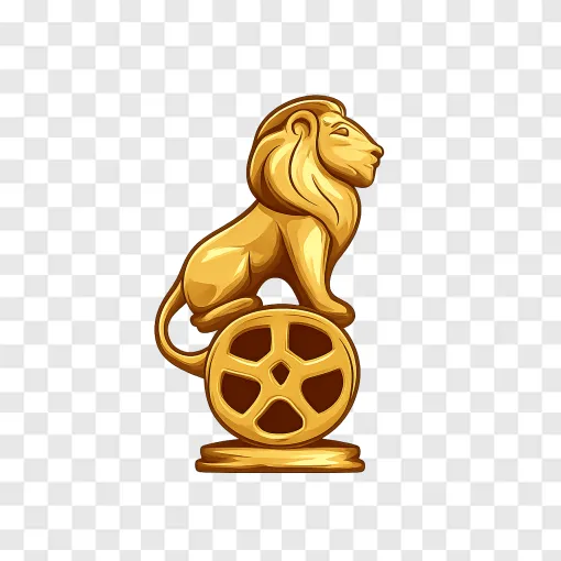 Golden Lion Film Award PNG Transparent Background