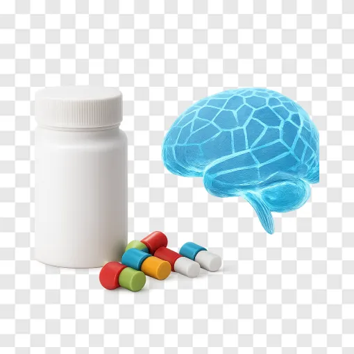 Brain Supplements PNG - Transparent Health & Wellness Icon