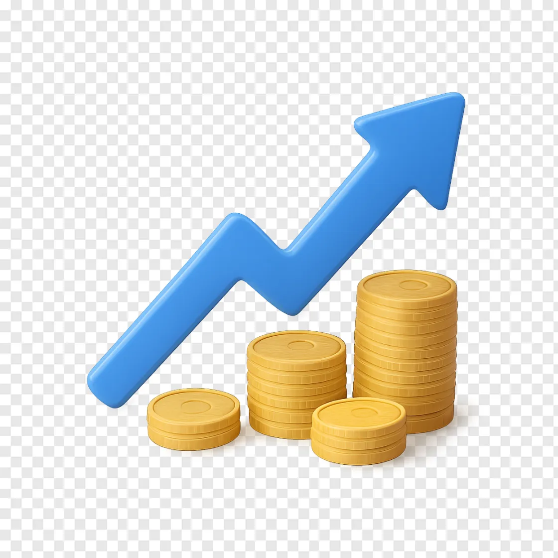 Stock Market Growth PNG Transparent Icon
