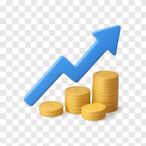 Stock Market Growth PNG Transparent Icon