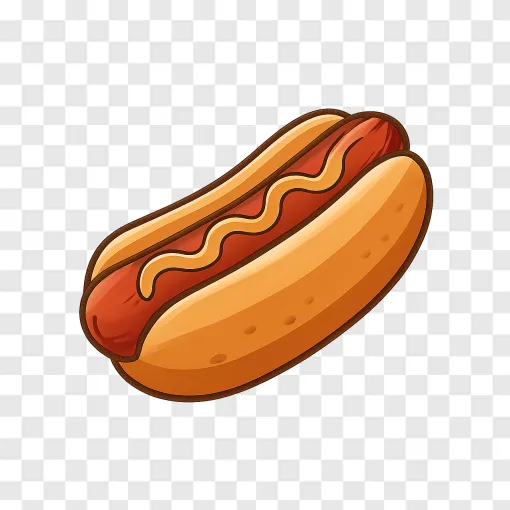 Delicious Hot Dog PNG Image For Fast Food Designs