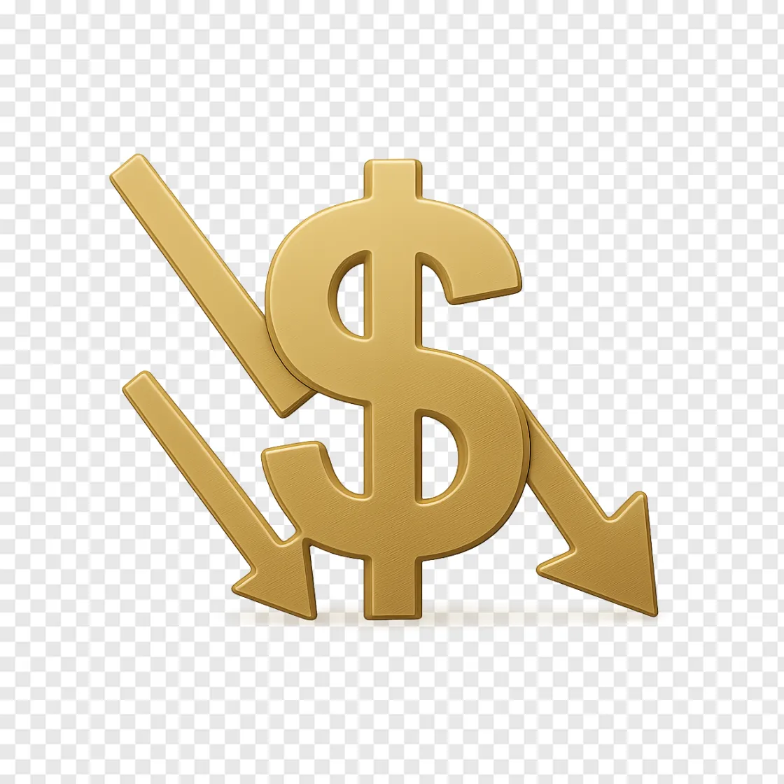 US Dollar Sign PNG Financial Icon Transparent Background
