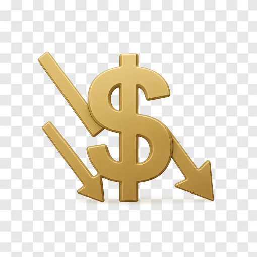 US Dollar Sign PNG Financial Icon Transparent Background