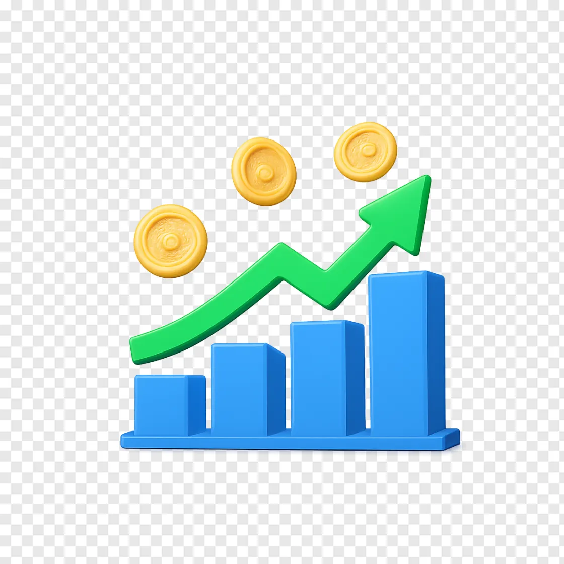 Financial Growth Chart PNG Transparent Background