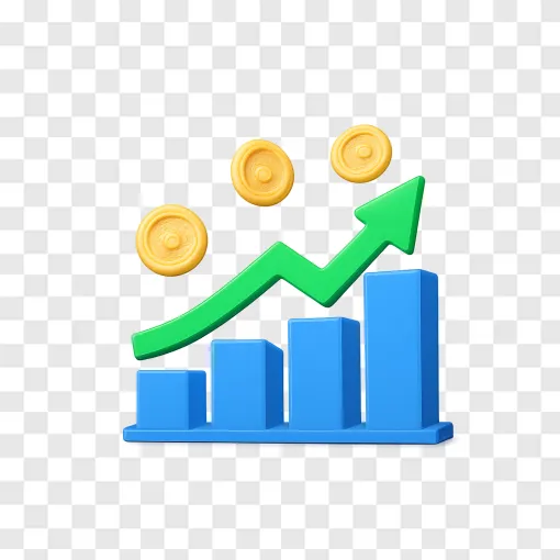 Financial Growth Chart PNG Transparent Background