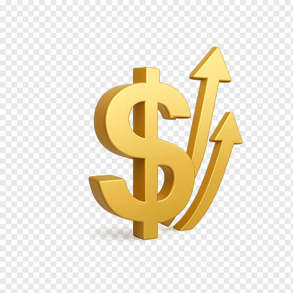 US Dollar Currency Growth PNG Transparent Background