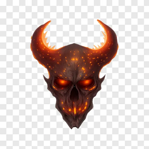 Diablo V Demonic Skull PNG Transparent Image