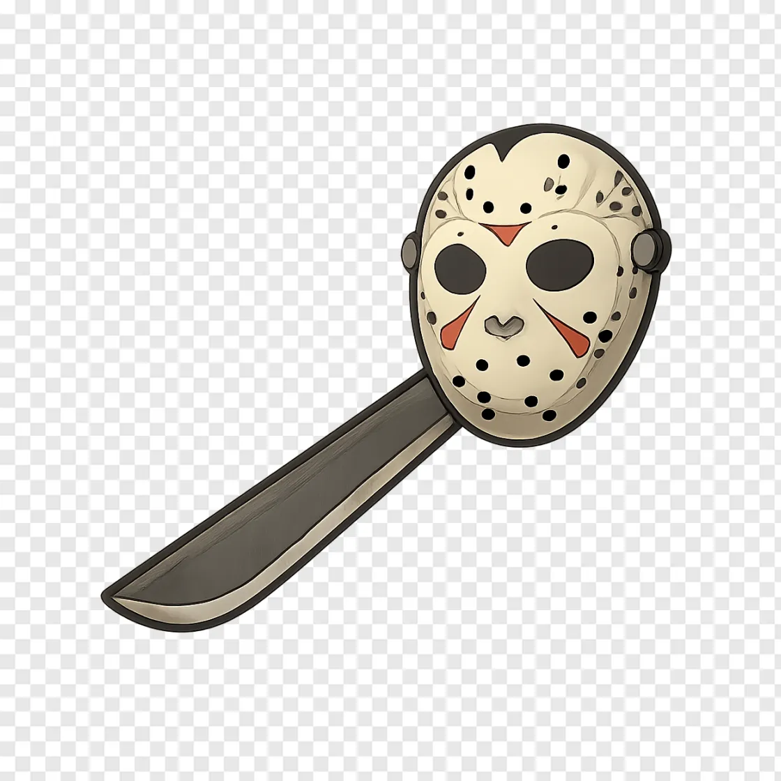 Crystal Lake Horror Mask PNG Transparent Background