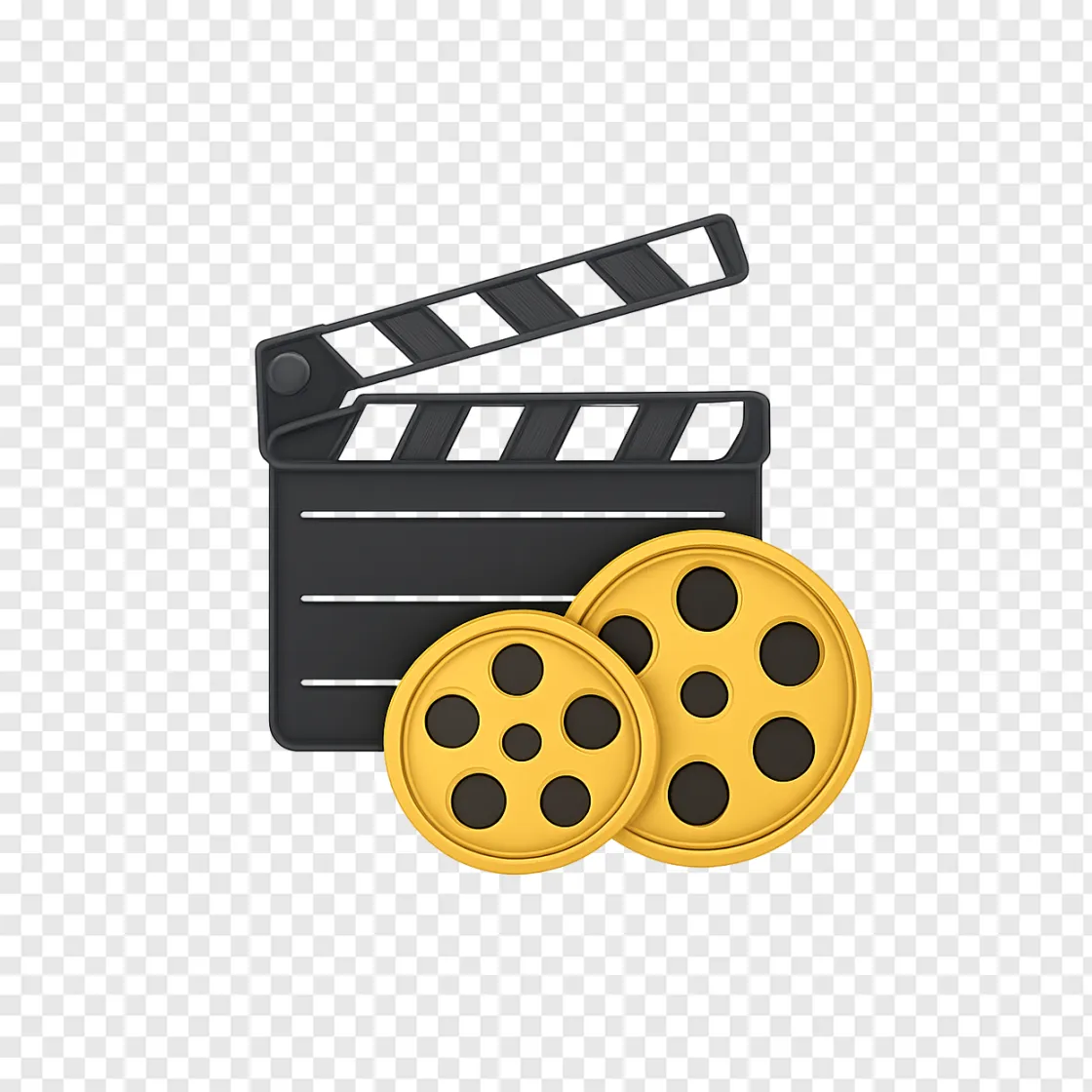 Movie Clapperboard PNG Transparent Background