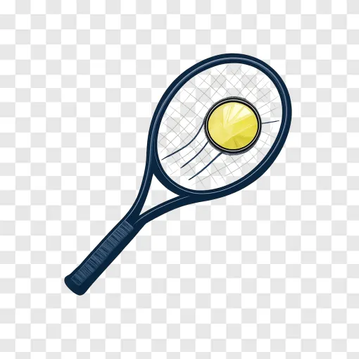Tennis Racket And Ball PNG Transparent Image