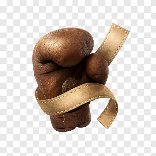 Vintage Boxing Glove And Film Reel PNG