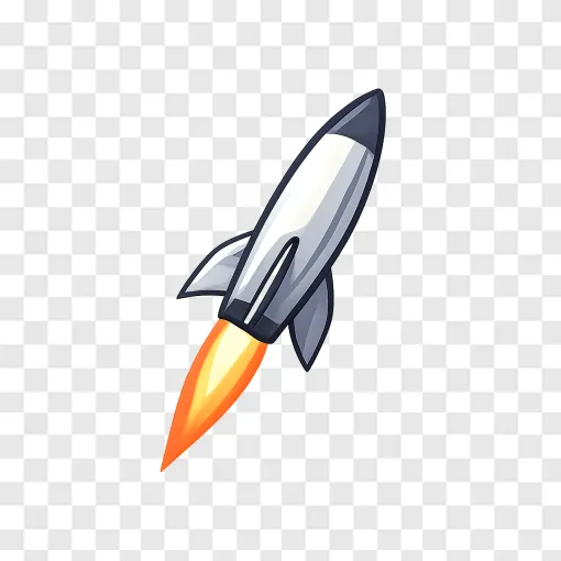 Space Rocket Launch PNG Vector Graphic