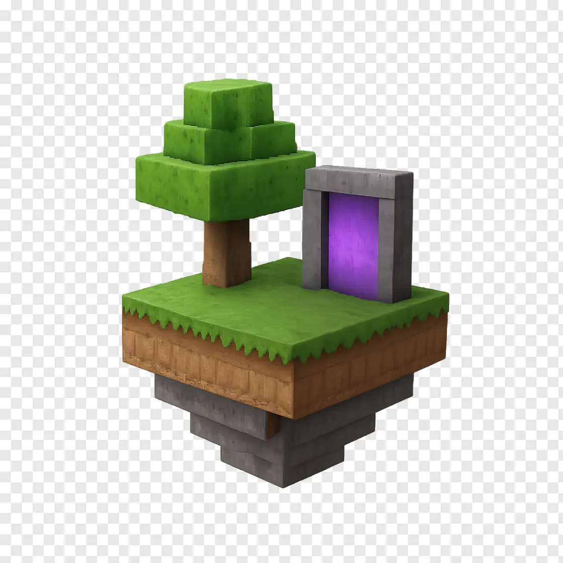 SkyFactory Minecraft Floating Island PNG