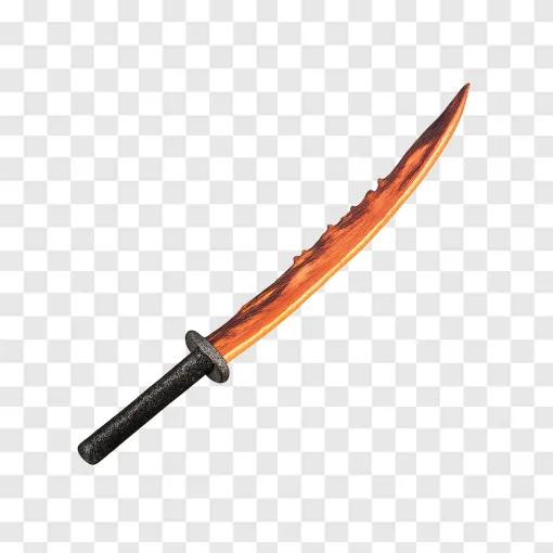 Demon Slayer Katana Sword PNG Transparent Background