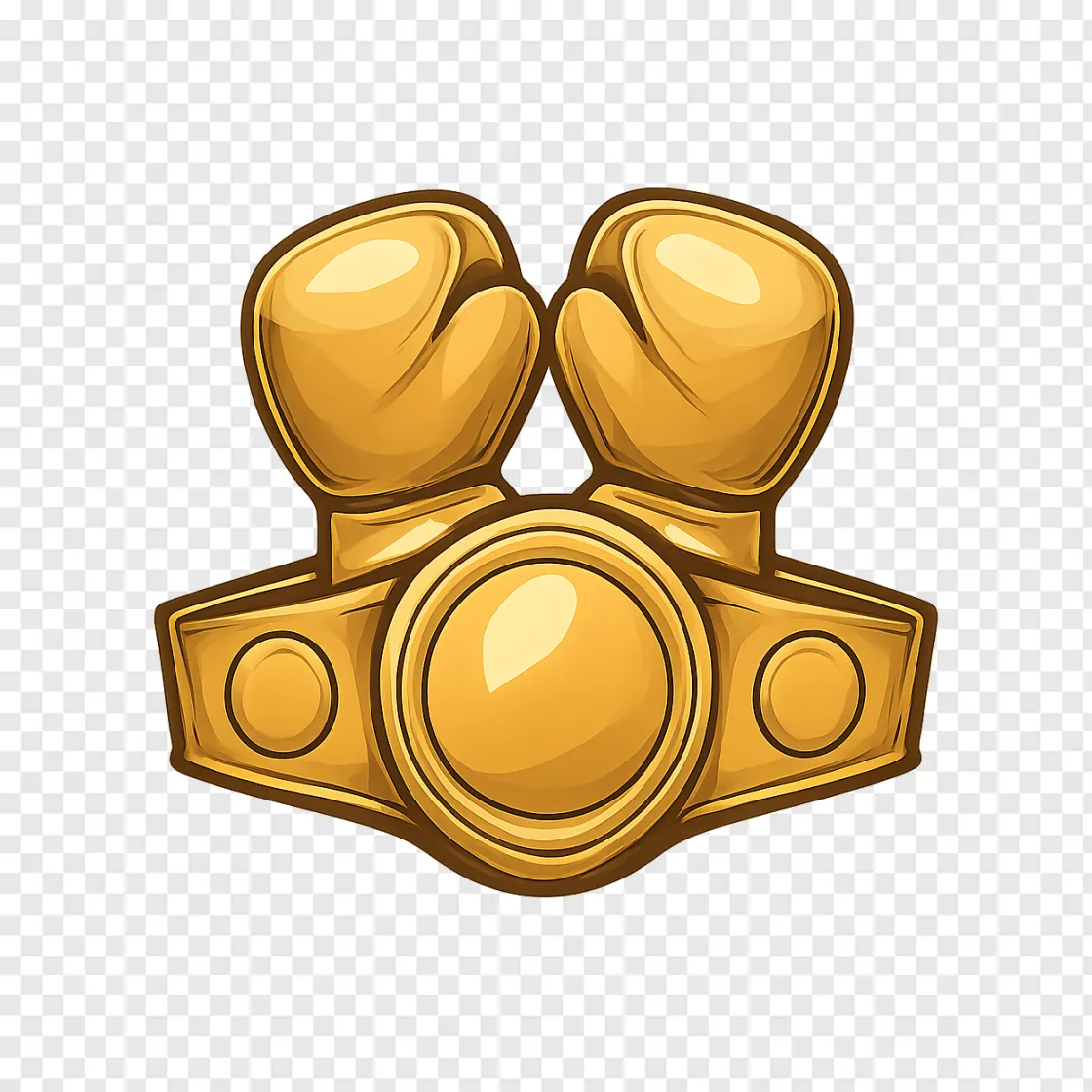 Gold Boxing Gloves PNG Image For Sports Design