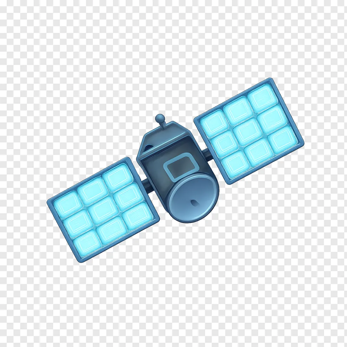 Futuristic Communication Satellite PNG Transparent Image
