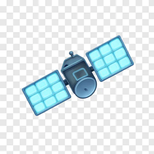 Futuristic Communication Satellite PNG Transparent Image