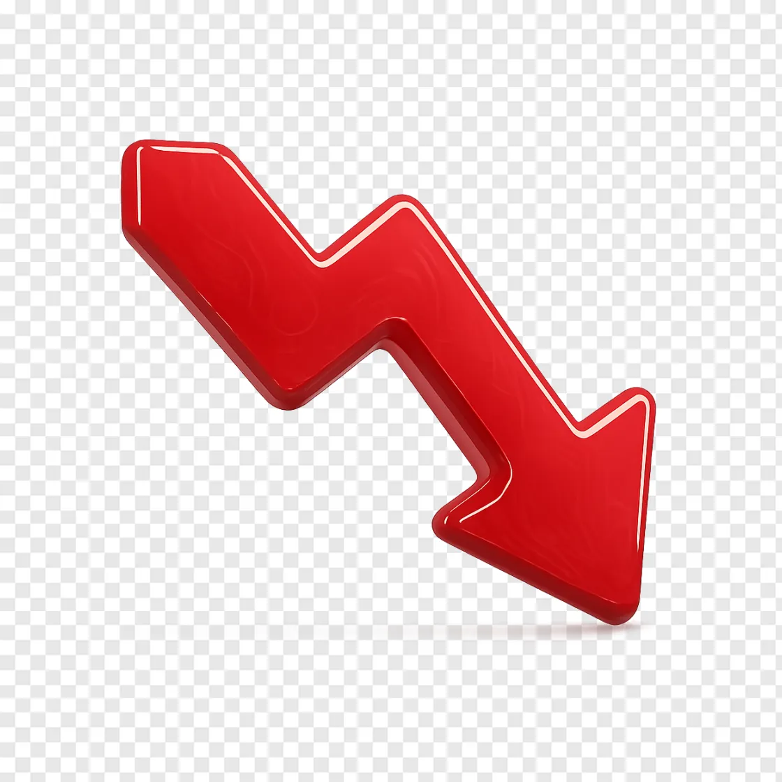 Stock Market Downward Trend PNG Image With Transparent Background