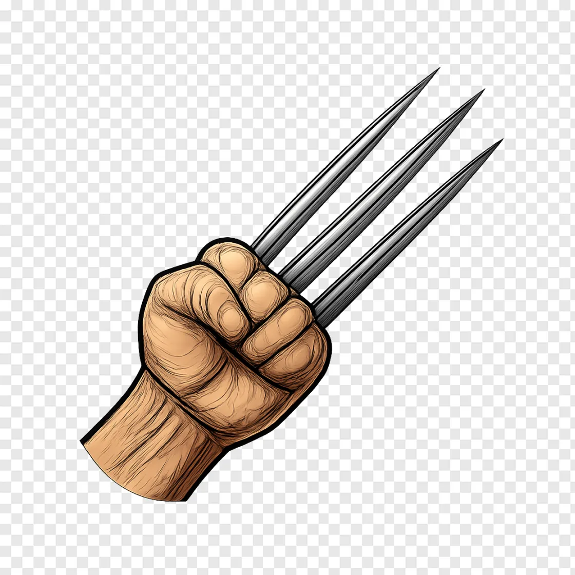 Wolverine Claws PNG Transparent Background