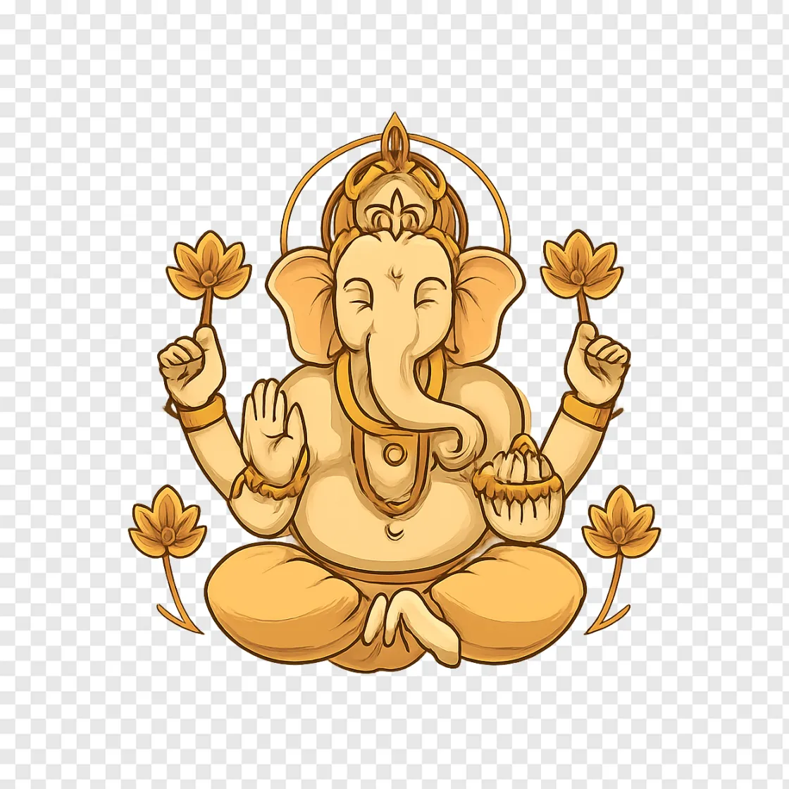 Lord Ganesha PNG Transparent Background Image