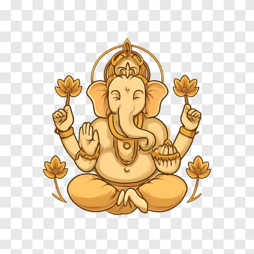 Lord Ganesha PNG Transparent Background Image
