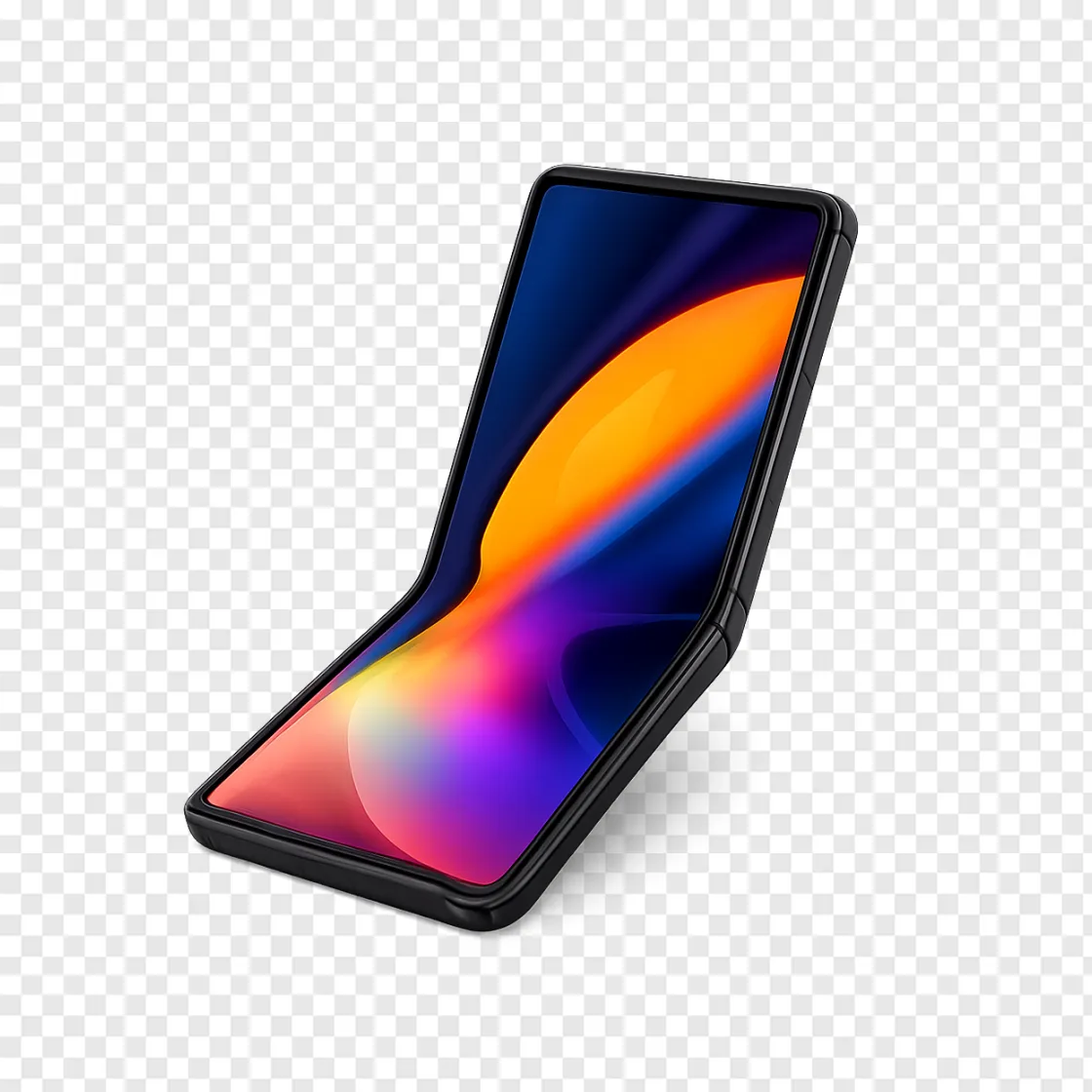 Foldable Smartphone PNG Image For Tech Design