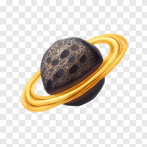 Chariklo Asteroid With Rings PNG Image For Space Designs
