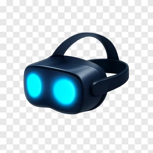 Futuristic VR Headset PNG Transparent Background