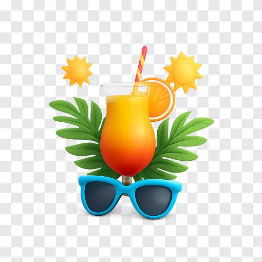 Cool For The Summer Tropical Vibe PNG