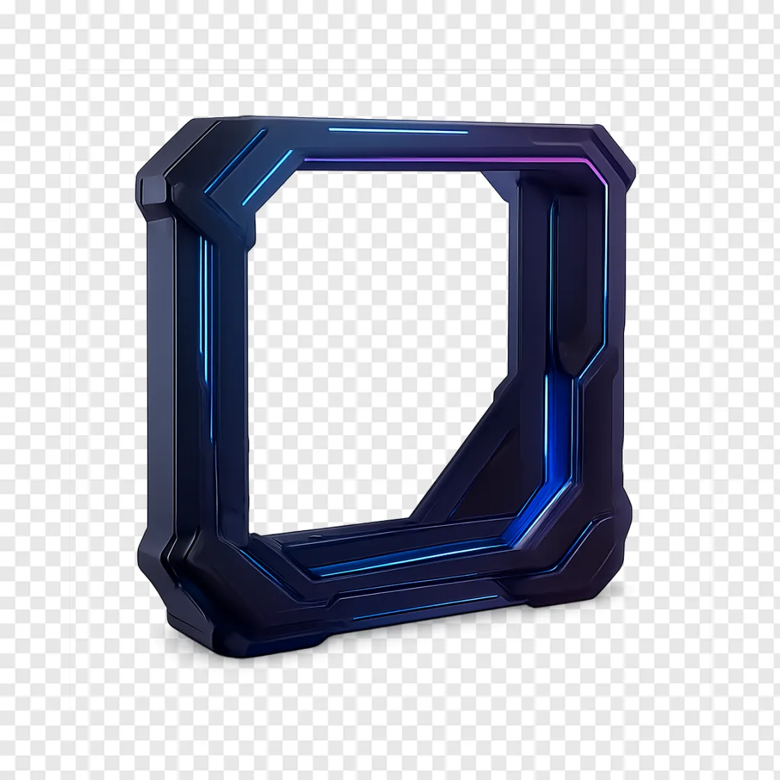 Futuristic Gaming Frame PNG For Tech Creators