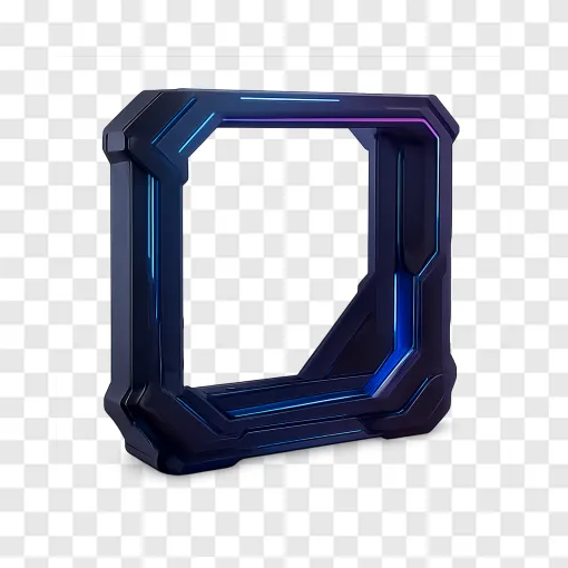 Futuristic Gaming Frame PNG For Tech Creators